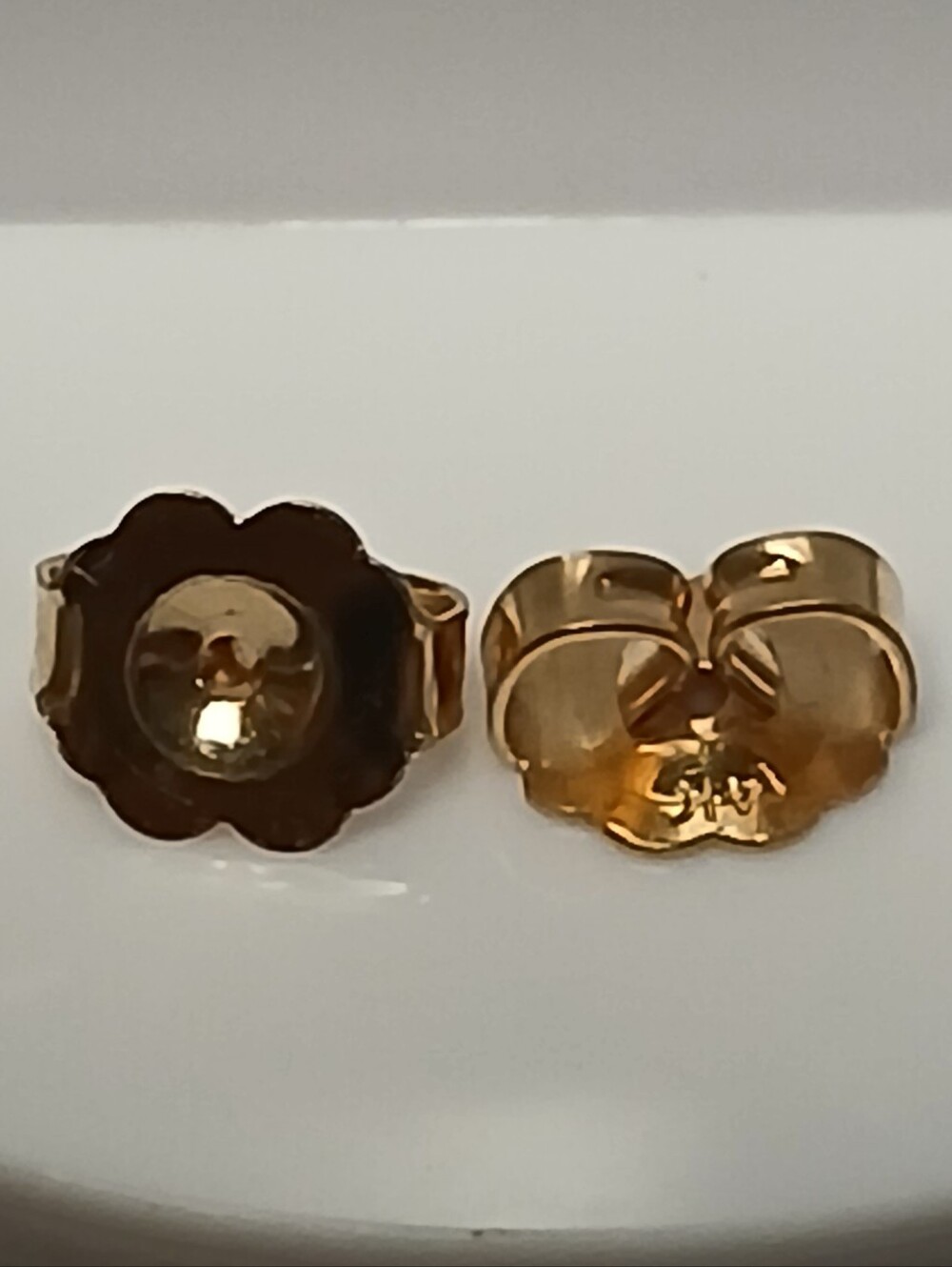 14K Real Gold Flower Earring Backs - Pair B18
